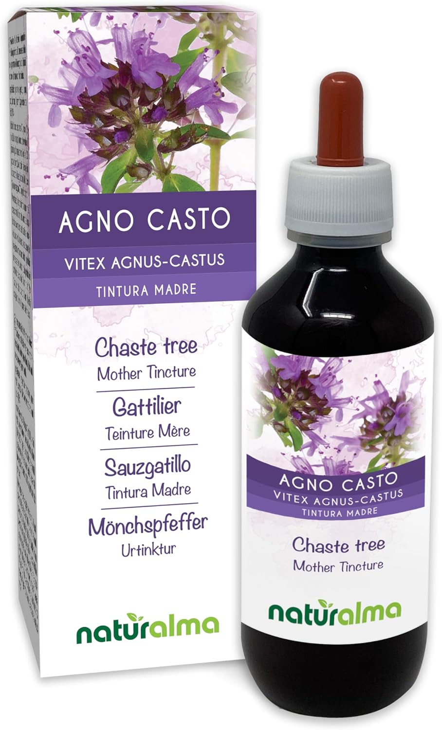Naturalma Sauzgatillo (Vitex agnus-castus) Tintura Sin Alcohol - 120 ml