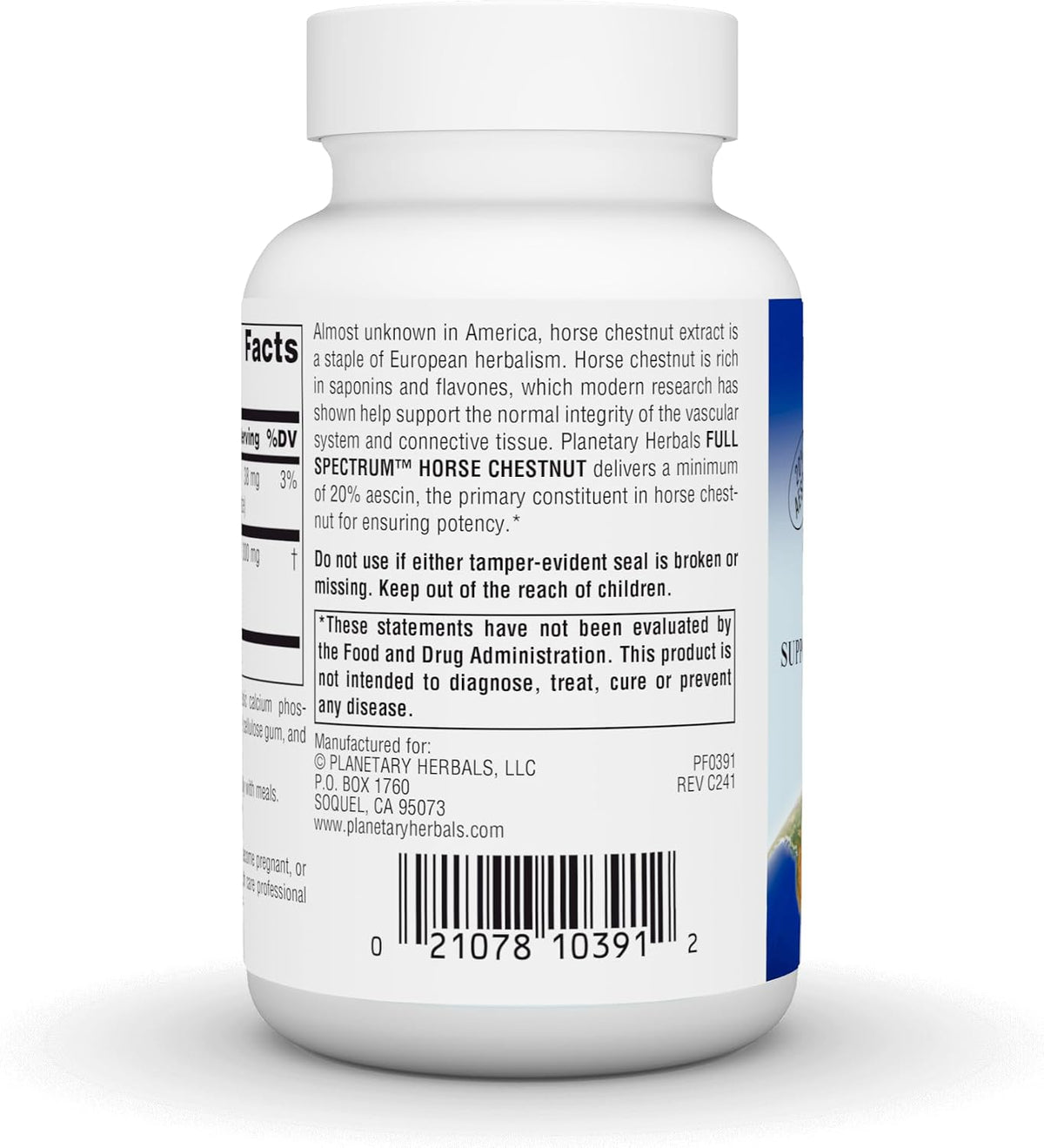 Planetary Herbals Full Spectrum Castaño de Indias 500 mg - 120 Comprimidos – Image 3