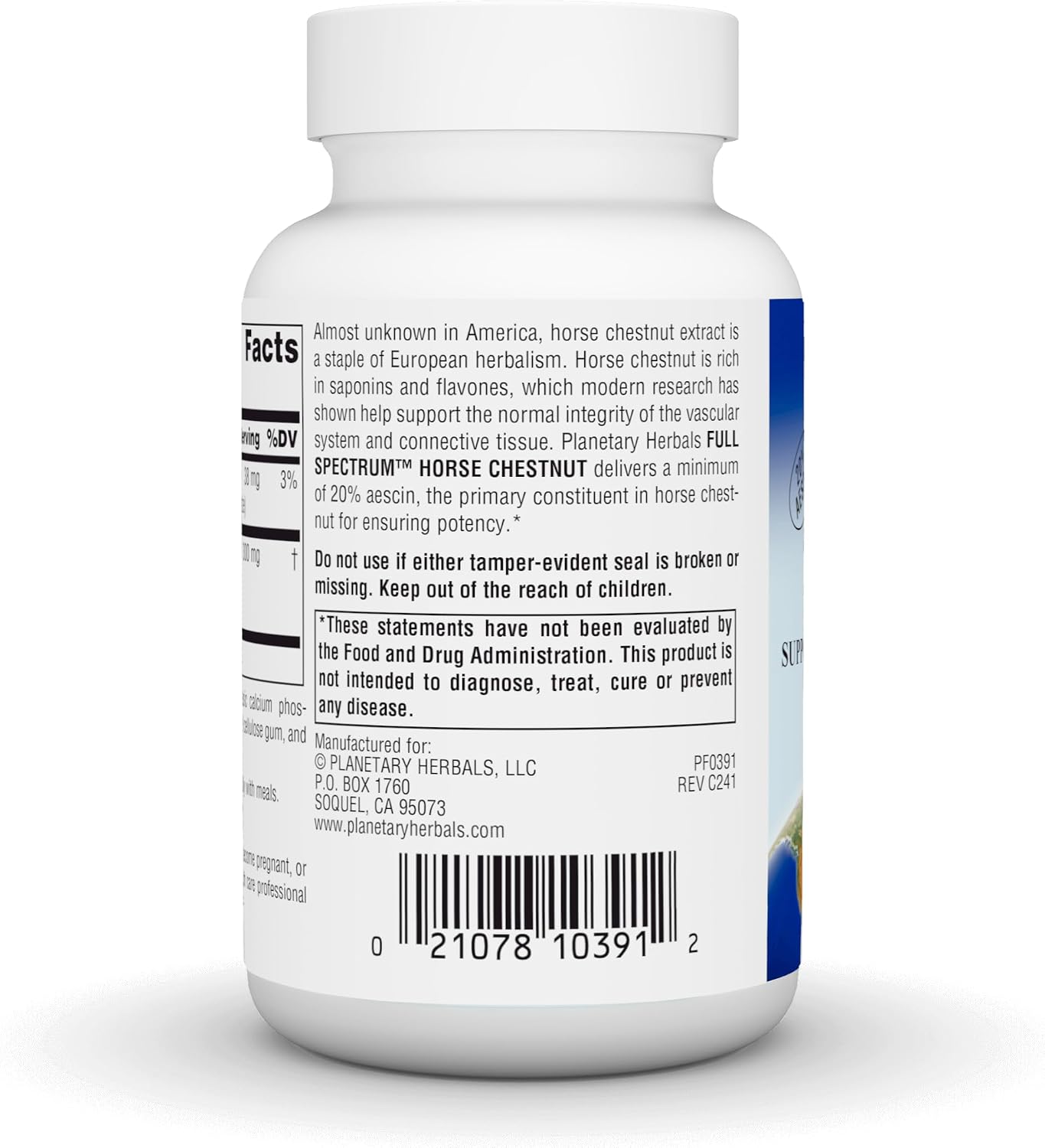 Planetary Herbals Full Spectrum Castaño de Indias 500 mg - 120 Comprimidos