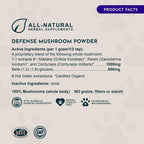 Animal Essentials MUSHROOM DEFENSE - Suplemento de setas para perros y gatos, extracto en polvo, 70g