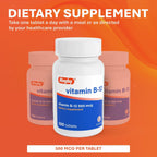 Vitamina B12 500 mcg - Complemento Sin Gluten, 100 Comprimidos