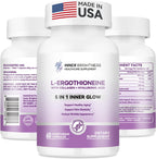 Inner Brightness L-Ergothioneine con Ácido Hialurónico y Colágeno, 60 Cápsulas