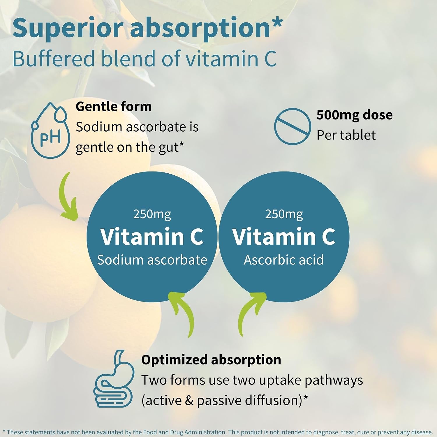 Igennus Vitamin C Chewable 500mg - Tamponada y Suave para Niños y Adultos - 120 Comprimidos