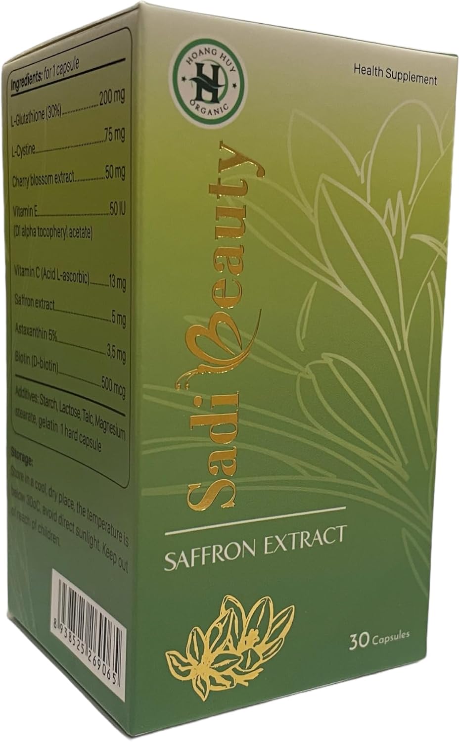 Cápsulas de Extracto de Azafrán con L-Glutationa, Vitamina C, Vitamina E – 30 Cápsulas