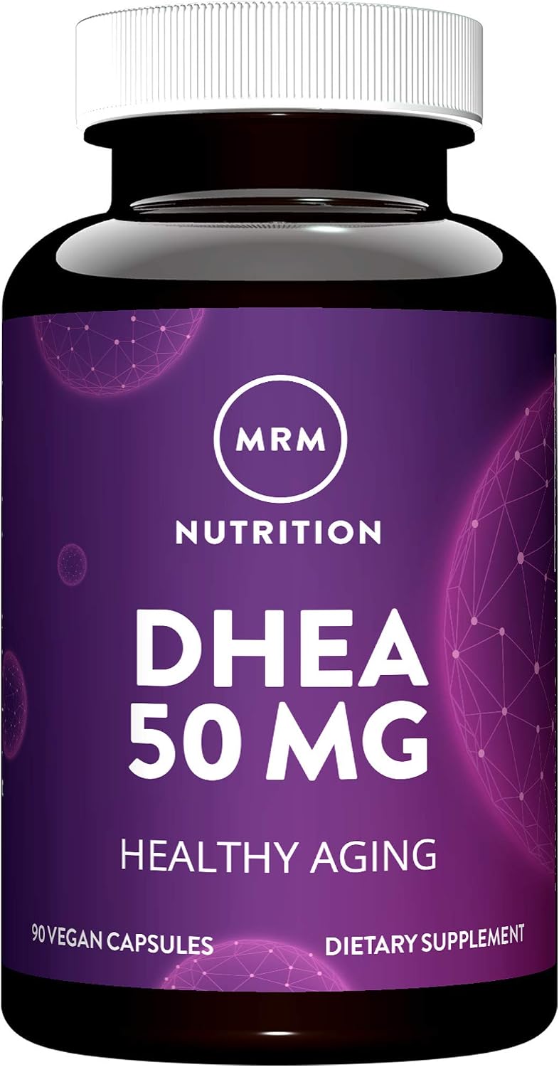 MRM Nutrition DHEA 50mg - Para Mujeres y Hombres - 90 Cápsulas | Micronizado, Vegano, Sin Gluten