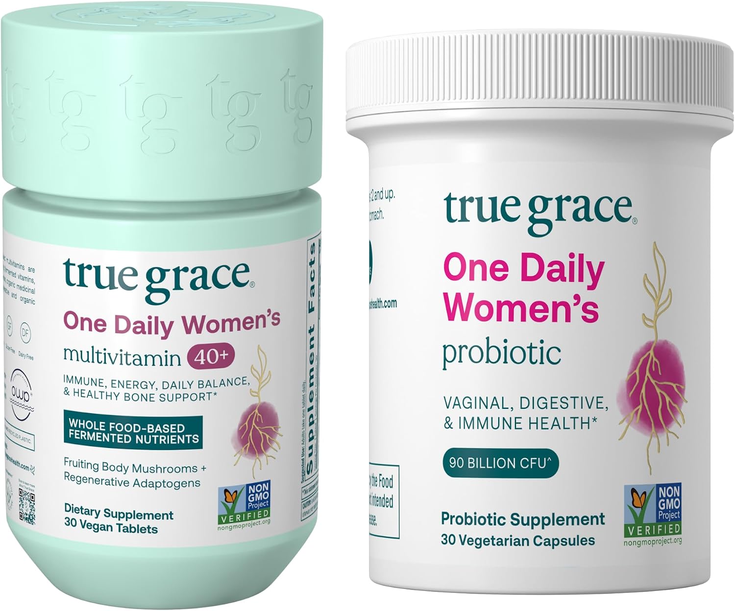 True Grace Pack Mujer 40+: Multivitamínico y Probiótico (30 Días)