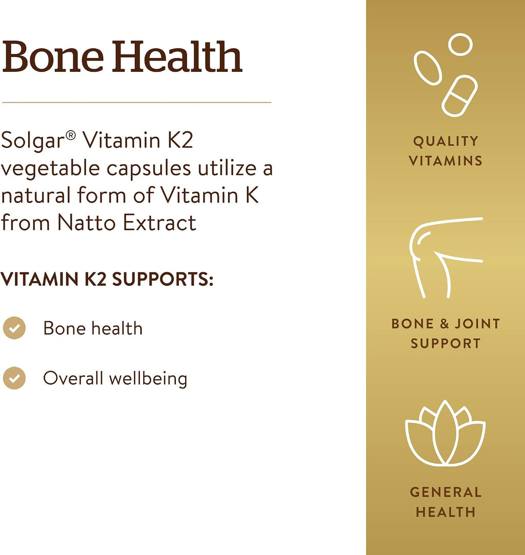 Solgar Vitamina K2 (MK-7) 100 mcg - 50 Cápsulas Vegetales