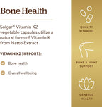 Solgar Vitamina K2 (MK-7) 100 mcg - 50 Cápsulas Vegetales