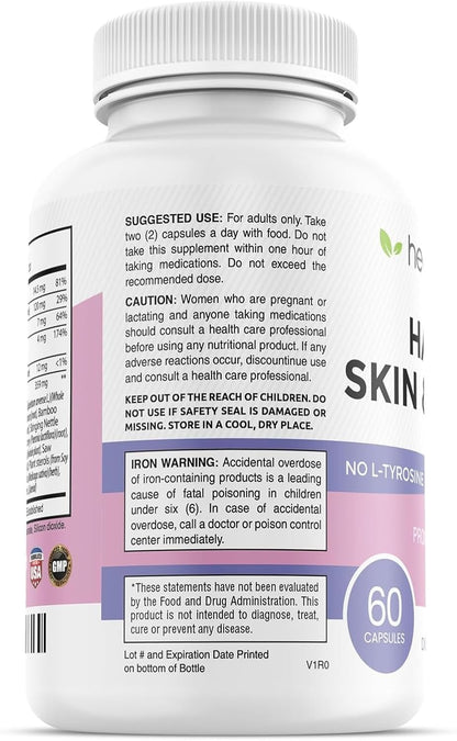 healblend Vitaminas para Cabello, Piel y – Vitamina A: contribuye a la renovación y mantenimiento de la piel. – Image 8