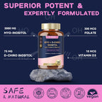 Totaria Myo-Inositol & D-Chiro Inositol 40:1 con Vitamina D3 y Folato - 120 Cápsulas Vegetales