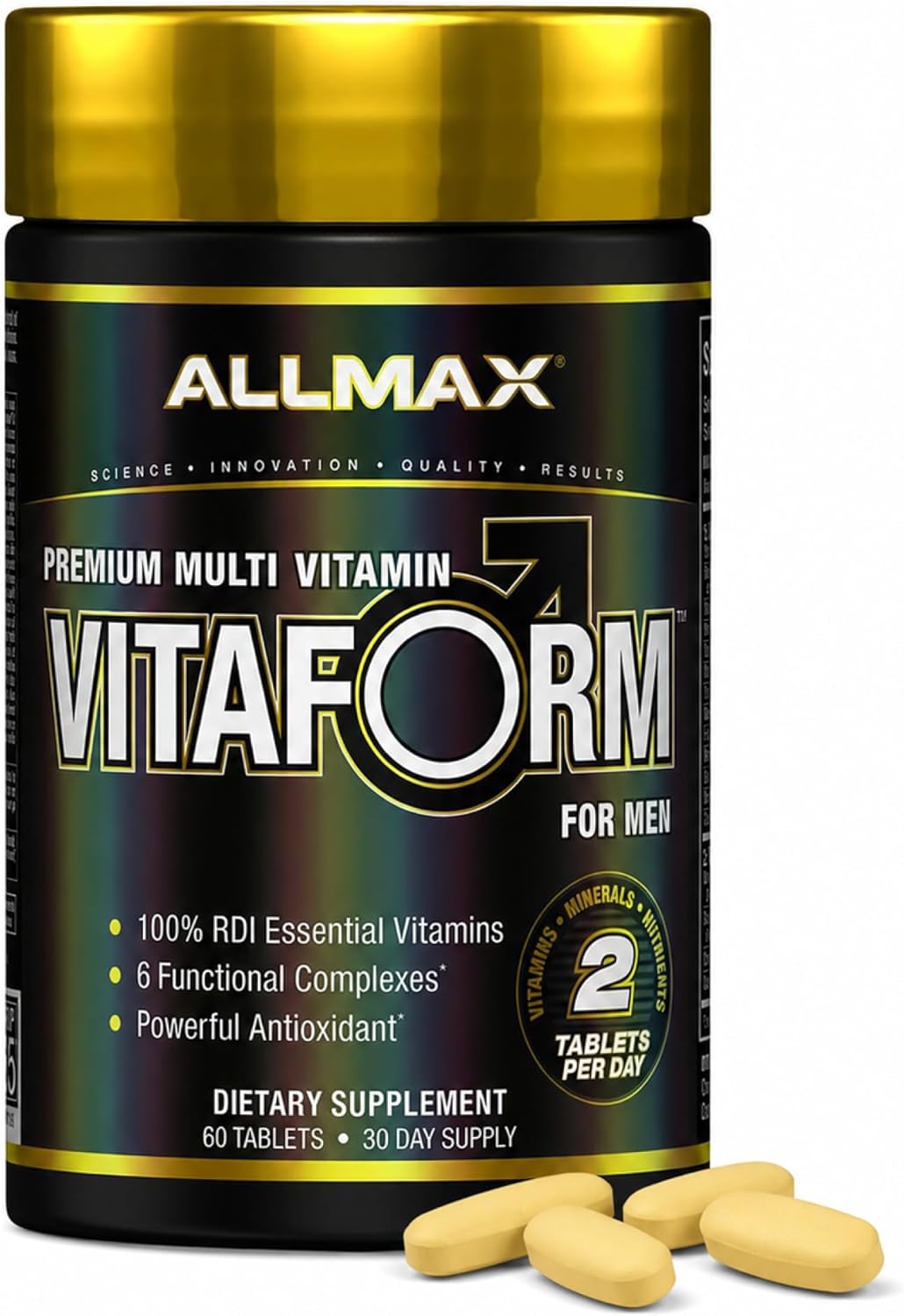 ALLMAX Nutrition Premium Vitaform, Multivitamínico para Hombres, 60 Comprimidos