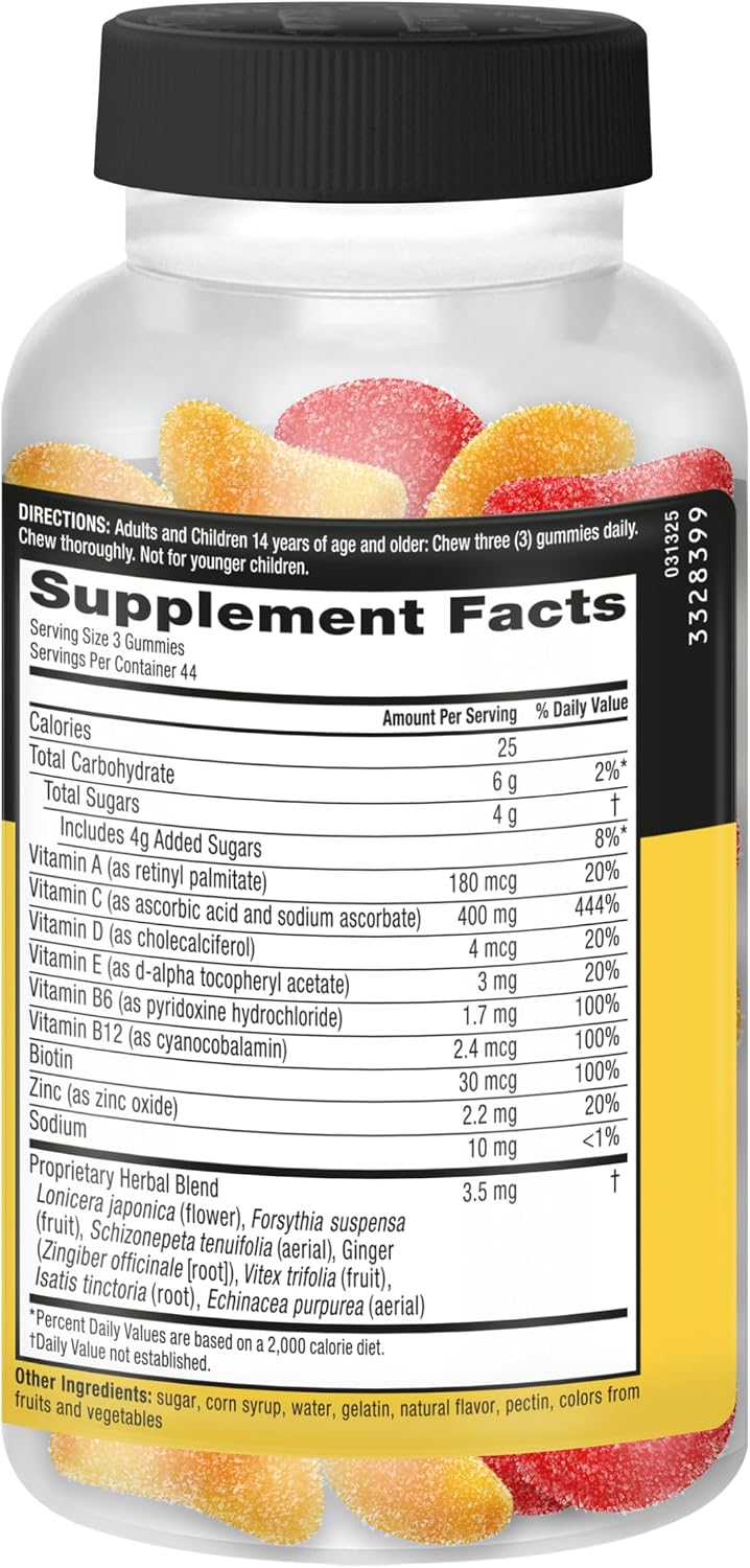 Airborne Immune Essentials Gominolas Multivitamínicas, Sabor Fruta de Huerto, 132 gominolas
