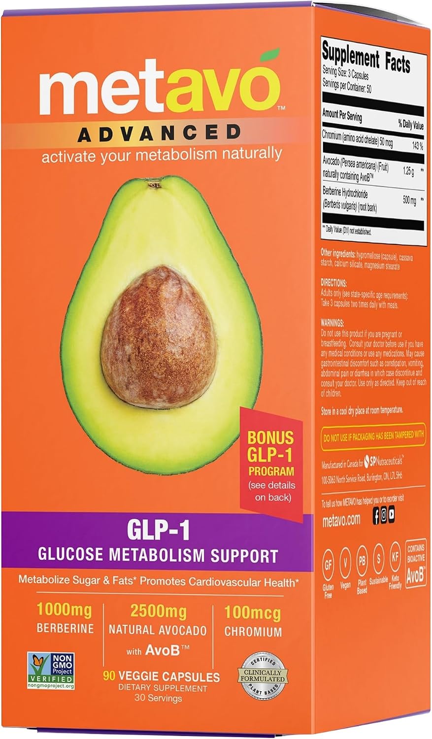 Metavo Advanced GLP-1 Metabolism Support – 90 Cápsulas