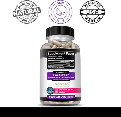 Kaya Naturals Myo y D-Chiro Inositol Plus para Mujeres, Vitamina B8 - 30 Cápsulas – Image 3