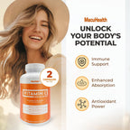 MacuHealth Vitamina C Liposomal 1000 mg por dosis - Alta biodisponibilidad con antioxidantes liposolubles - 3 meses de suministro