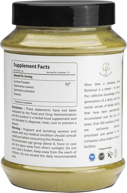bixa BOTANICAL Gymnema Leaf Powder (Gudmar, Shardunika) 1 Libra (454g) – Image 2