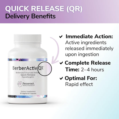 Tesseract Medical Research BerberActiv-QR Berberina 350mg, 90 Cápsulas Vegetarianas – Image 5