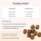 Pawfy Probióticos para Perros | Salud Digestiva y Piel | 30 Chews de Pollo