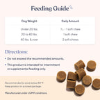 Pawfy Probióticos para Perros | Apoya la Salud Digestiva, Diarrea para Perros Pequeños y Grandes | Mejora la Salud Intestinal | Suplemento Anti Levaduras | Salud de la Piel y Alergias Estacionales - 30 Masticables (Bacon)