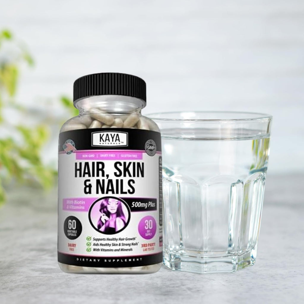 Kaya Naturals Biotina con Vitaminas para Cabello, Piel y Uñas