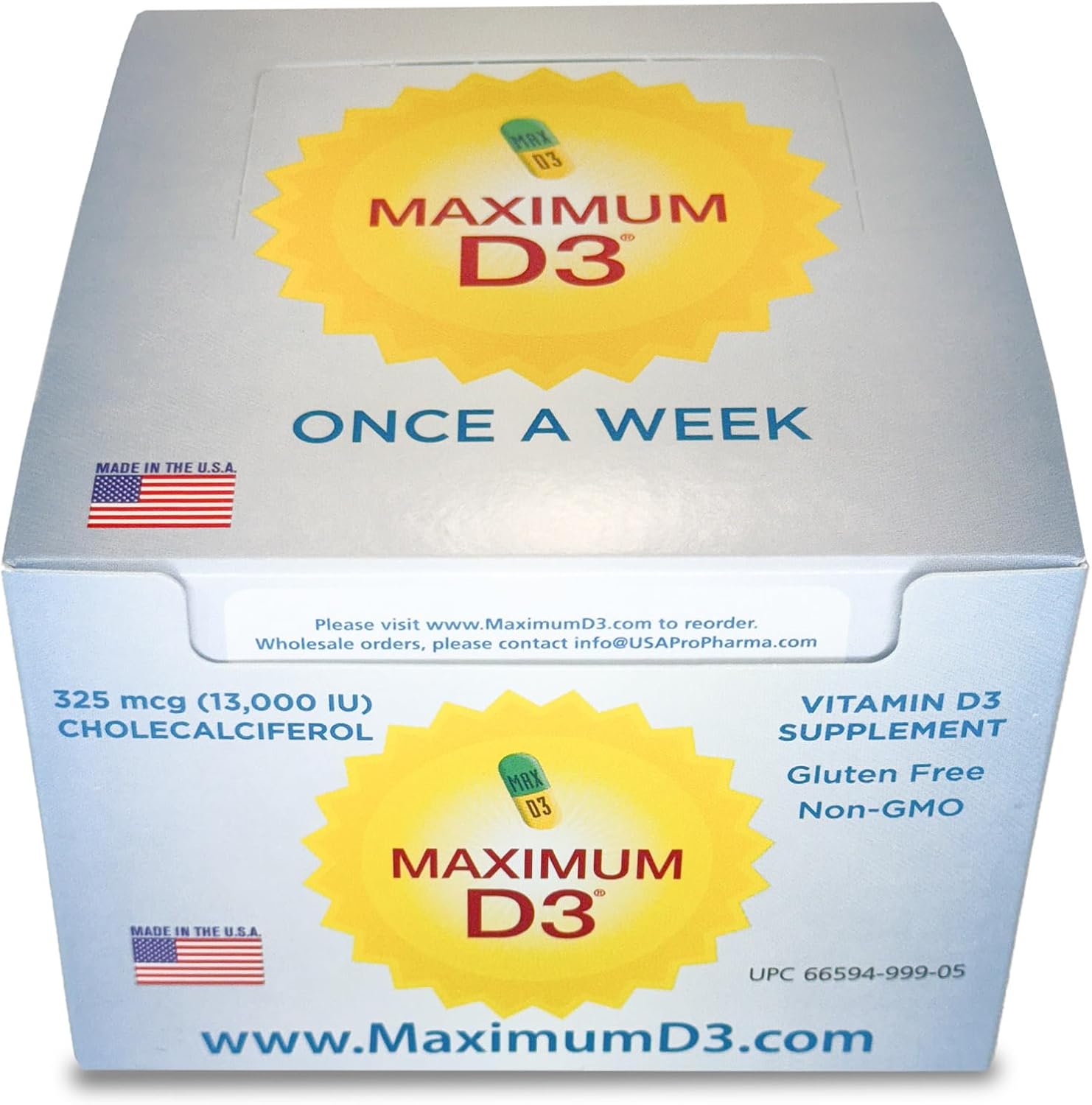 Maximum D3 13,000 IU - 60 Cápsulas (Suministro para 60 Semanas)