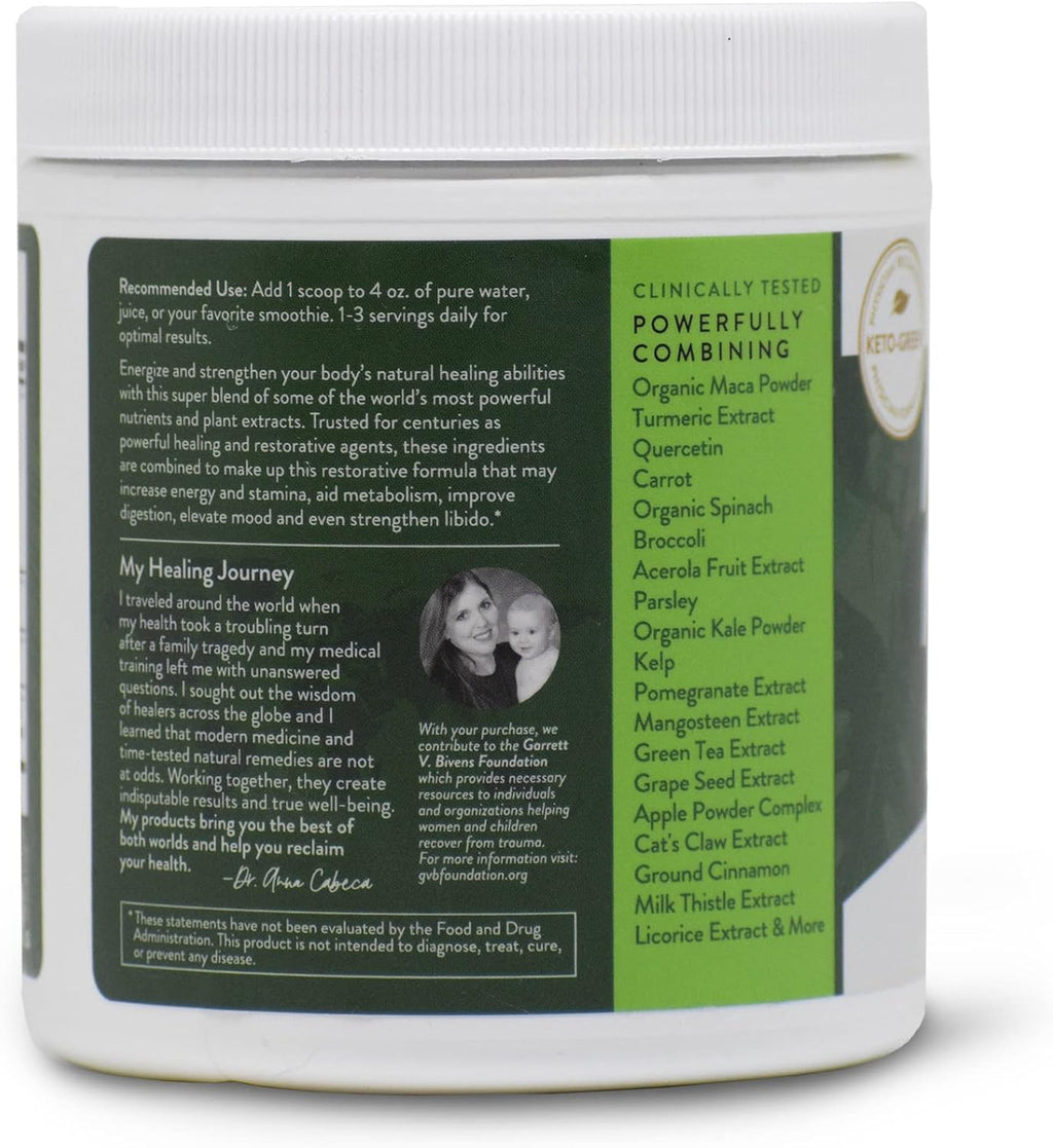 VIDAPURA Mighty Maca Plus – Superalimento Verde en Polvo Orgánico (60 raciones)