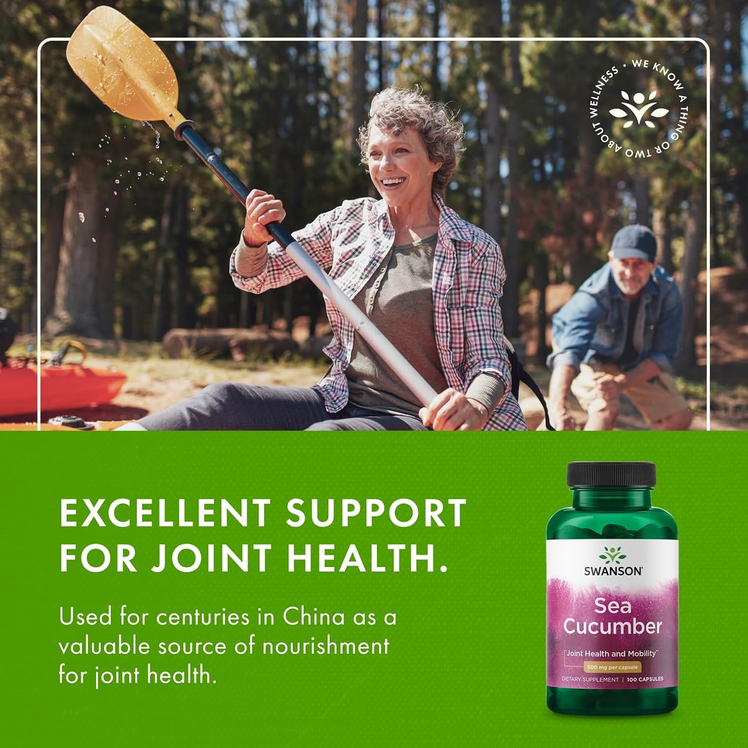 Swanson Pepino de Mar - Suplemento Natural para la Salud Articular y Movilidad - Protección del Cartílago - 100 Cápsulas de 500 mg (2 Unidades)