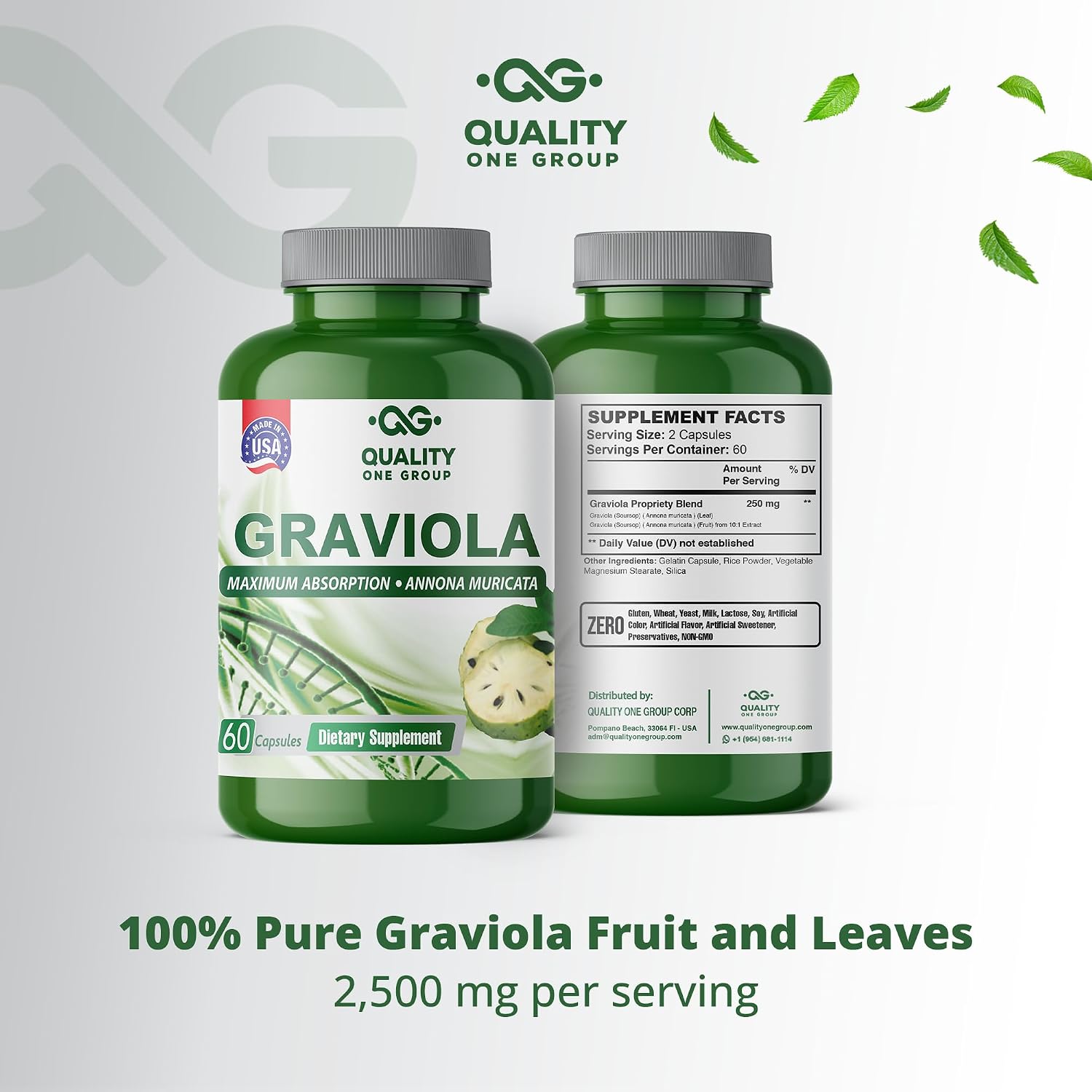 GRAVIOLA MAX - Extracto Puro de Graviola - Soursop (Annona muricata) de QUALITY ONE