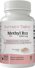 Vitamina B12 Metilcobalamina 1000 mcg, 365 Comprimidos Masticables Sabor Cereza