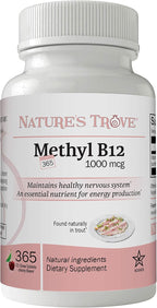 Vitamina B12 Metilcobalamina 1000 mcg, 365 Comprimidos Masticables Sabor Cereza