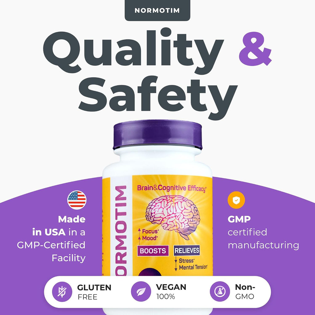 NORMOTIM Calm & Focus Support – Lithium Ascorbato 5mg con Vitaminas C, B1 y B6 – 60 Comprimidos de Disolución Rápida