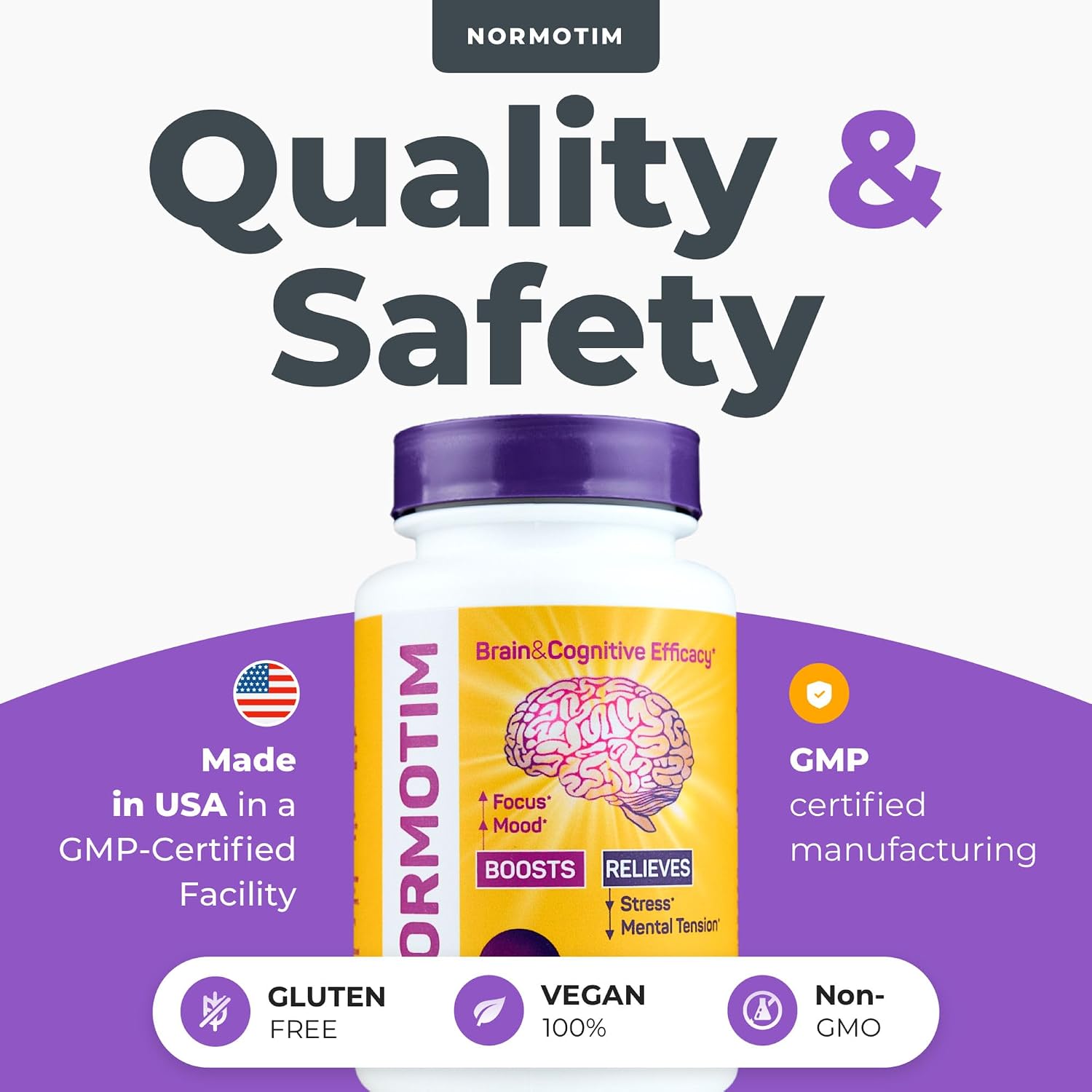 NORMOTIM Calm & Focus Support – Lithium Ascorbato 5mg con Vitaminas C, B1 y B6 – 60 Comprimidos de Disolución Rápida