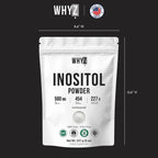 Inositol Powder 8oz, Natural Inositol Supplement for Ovarian Support, Fertility and Hormonal Balance, Pure Inositol Powder, Inositol Supplement for Energy, Brain Health, 454 Servings