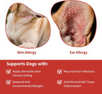 Tabletas de Quercetina y Bromelina para Perros — para Alergias Cutáneas, Dermatitis Atópica, Infecciones de Oído e Inflamación Articular — Apoyo Inmunológico y Antiinflamatorio — Formulado por Veterinarios