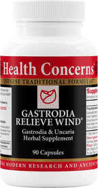 Health Concerns Gastrodia Relieve Wind – Fórmula Herbal China para la Cabeza, Mareos y Soporte Hepático – 90 Cápsulas