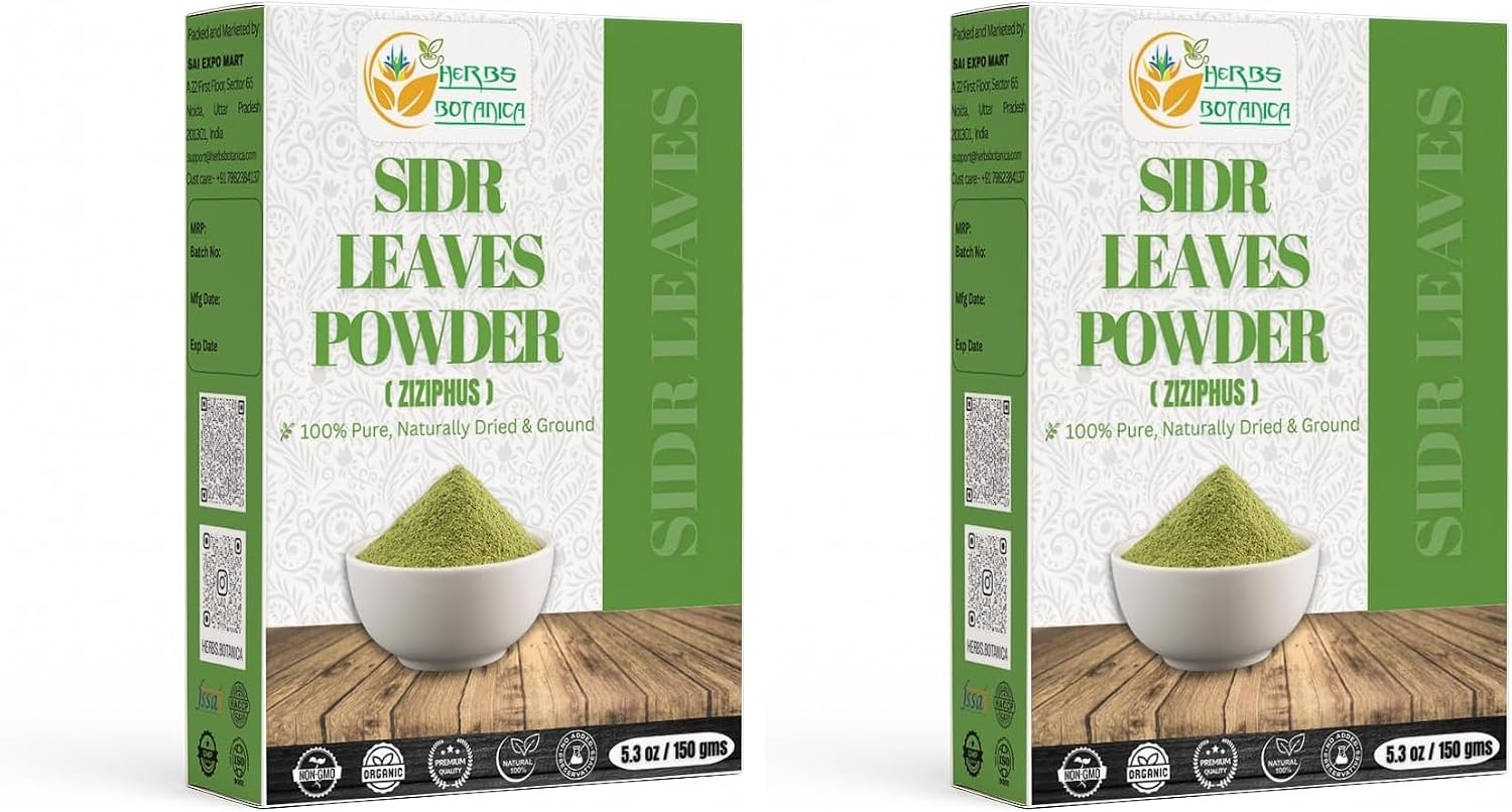 Polvo de Sidr 100% Natural y Puro - Ziziphus Spina-Christi - Limpiador y Acondicionador Capilar Natural - 5.3 oz (150 g)
