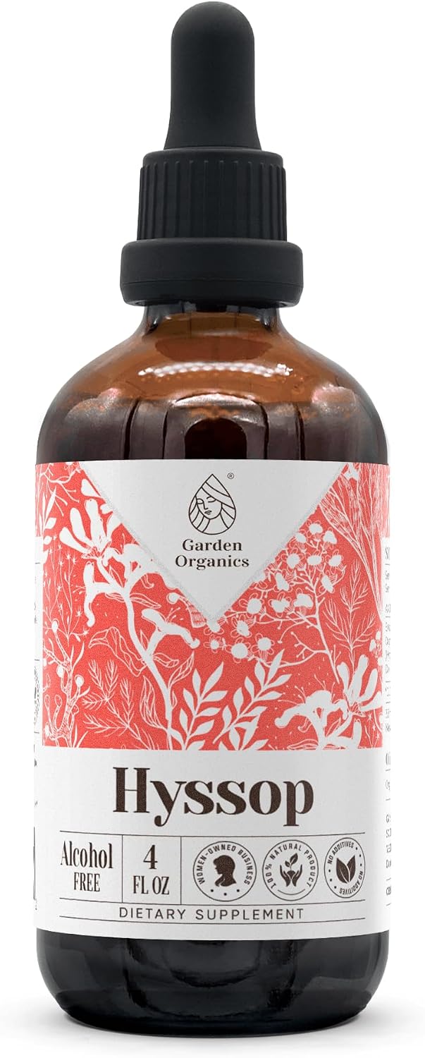 Extracto de Hisopo Sin Alcohol - Tintura Natural Pura - 118 ml (4 fl oz)