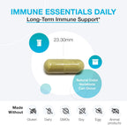 XYMOGEN Immune Essentials Daily - Vitamina C, Zinc y Quercetina - Apoyo Inmunológico Diario, Antioxidante y Respiratorio - 120 Cápsulas