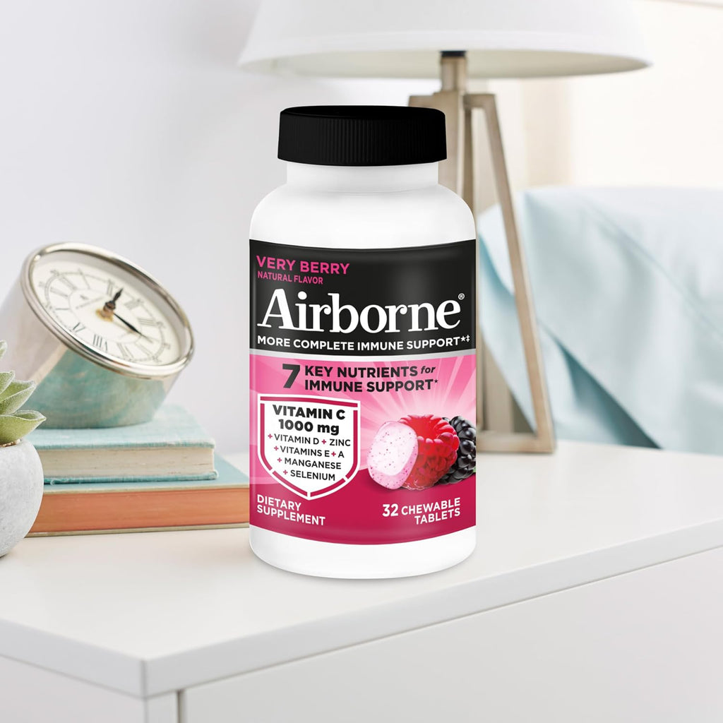 Airborne Very Berry Comprimidos Masticables, 32 unidades