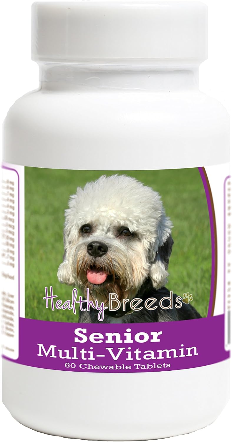 Healthy Breeds Multivitamínico Senior para Perro Dandie Dinmont Terrier, 60 Tabletas