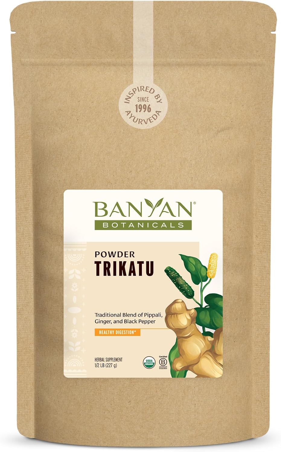Banyan Botanicals Trikatu Powder - USDA Organic, 8 oz - Warming and Stimulating - Supports Digestion of Heavy Foods