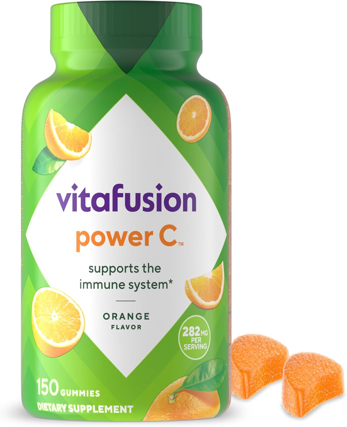 Vitafusion Power C – Vitamin C Gummy Vitamins for Immune Support, Orange Flavor, 282 mg, 150 Count