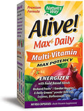 Nature's Way Alive! Max6 Multivitamínico Diario de Máxima Potencia, 90 Cápsulas Veganas