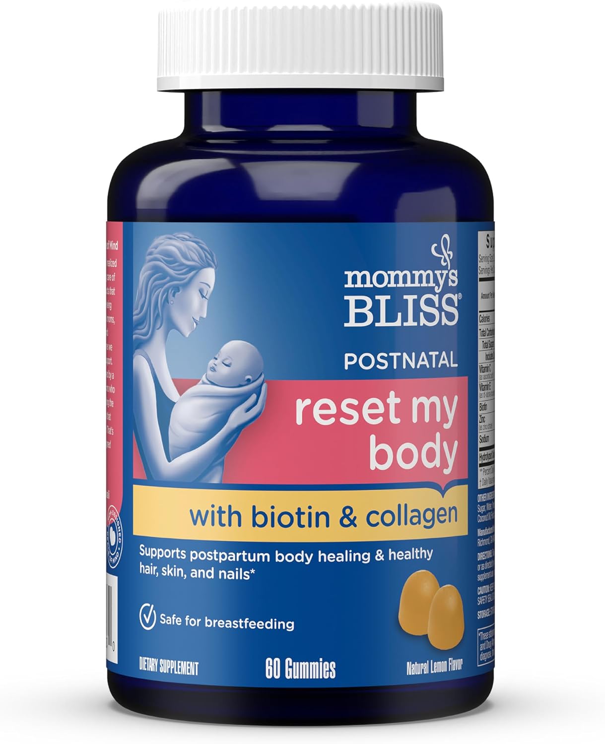 Mommy's Bliss Postnatal Support Gummies with Biotin & Collagen, 60 Gummies (30 Servings)