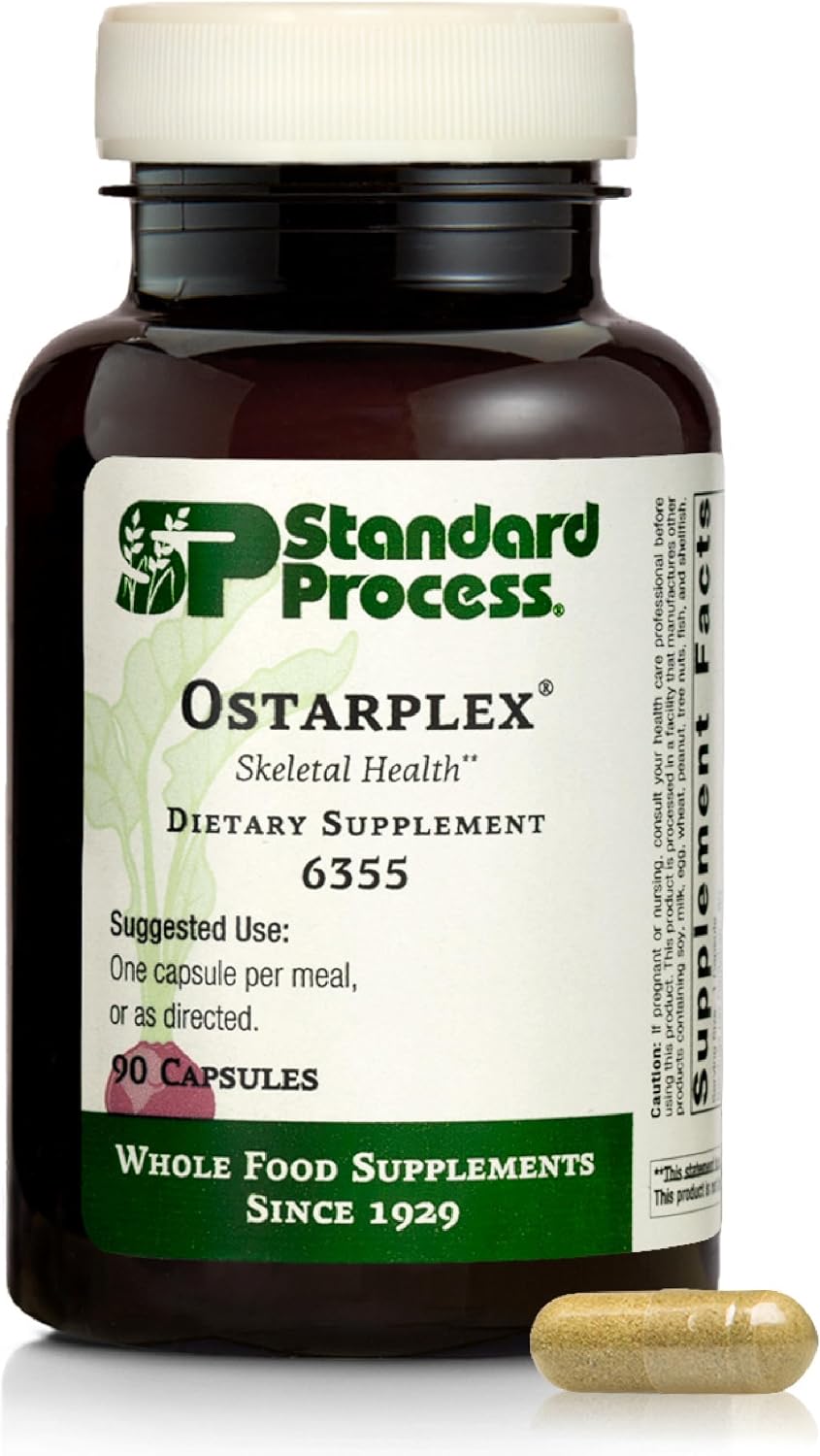 Standard Process Ostarplex – Complemento para tejido conectivo y salud hepática con vitamina B6 – 90 cápsulas