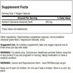 Swanson Full Spectrum Spinach Leaf 400 mg, 90 Cápsulas Vegetales