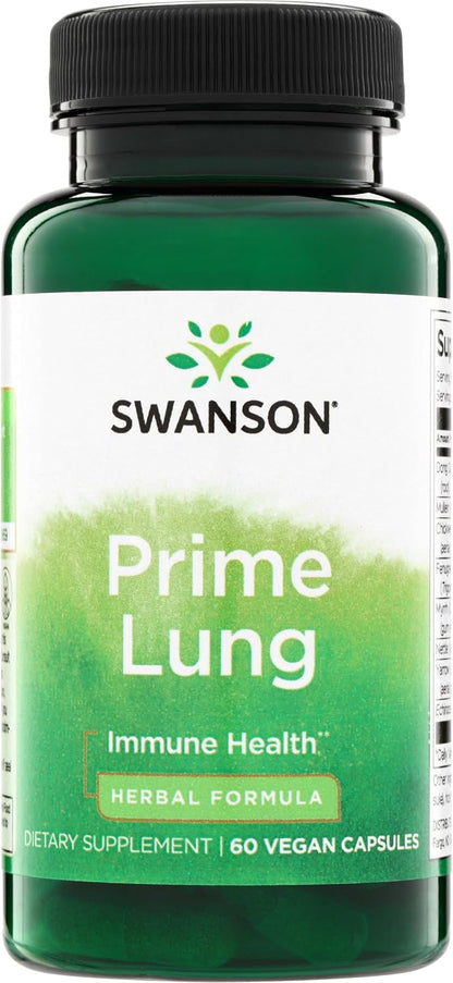 Swanson Prime Lung - 60 Cápsulas Vegetales - Mezcla de 9 Hierbas y Botánicos – Image 1