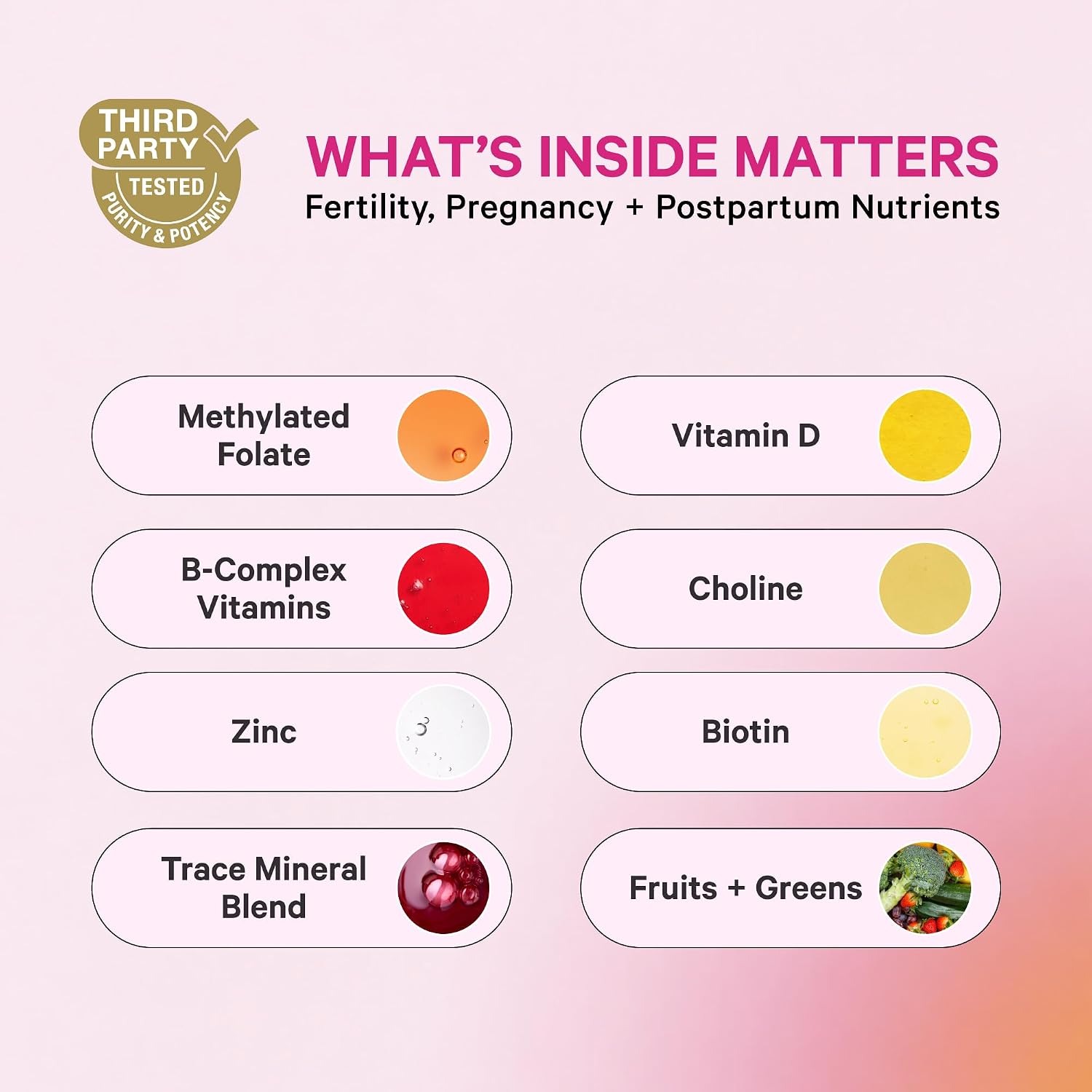 Pink Stork Vitaminas Prenatales Líquidas – Sabor Berry, 32 Porciones