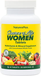 NaturesPlus Source of Life Women - Multivitamínico y Mineral para Mujeres - 240 Comprimidos