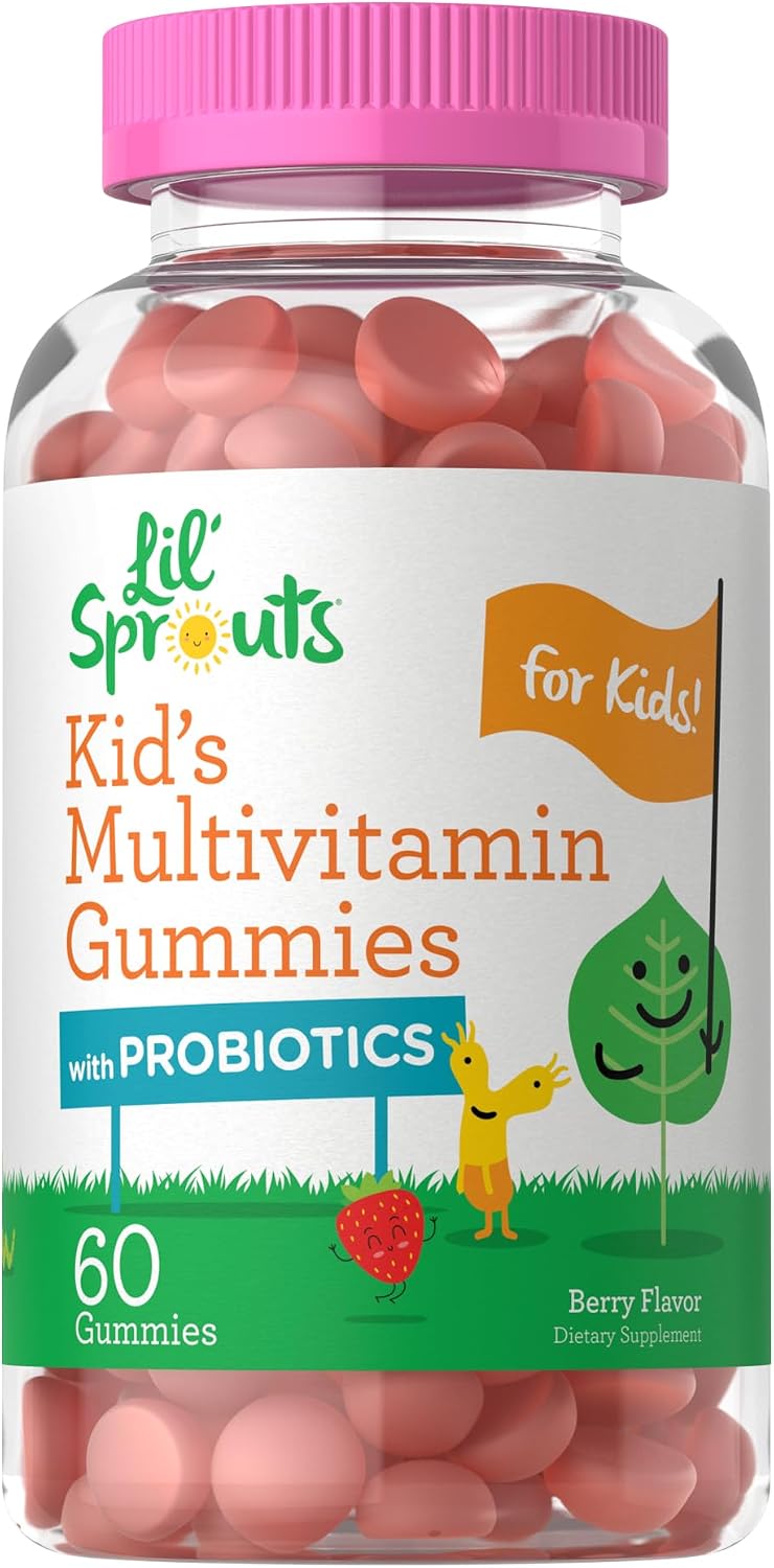 Carlyle Lil' Sprouts Multivitamínico Infantil con Probióticos - 60 Gominolas Sabor Bayas